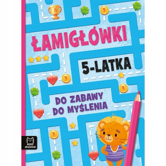 Łamigłówki dla przedszkolaka Pakiet 5 książeczek zadania labirynty 5 6 lat