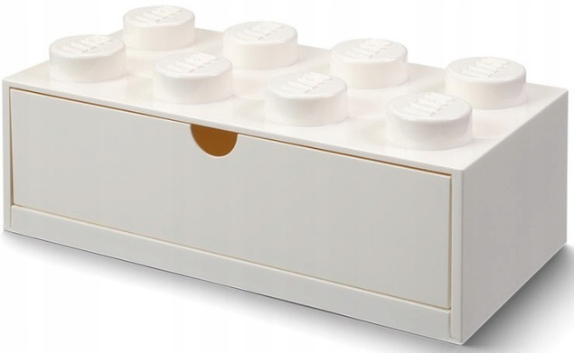 LEGO® Pojemnik Klocek z Szufladą 8 Biały