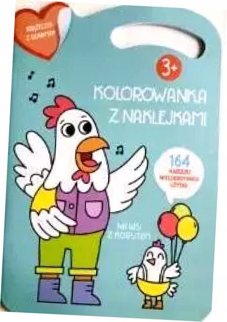 Kolorowana z naklejkami. Na wsi z kogutem Praca zbiorowa