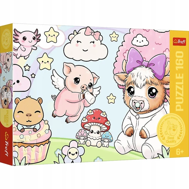 Trefl Puzzle 160 el. Zwierzaki maluchy – bajkowe układanki dla dzieci OdiDodi.pl