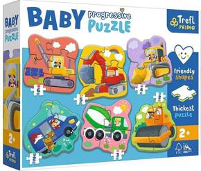 Puzzle Baby POJAZDY BUDOWLANE 6w1 Dla Najmłodszych 22 Elementy 2+ Trefl