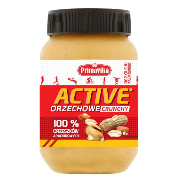 Krem Orzechowy ACTIVE 100% CRUNCHY 470G Primavika