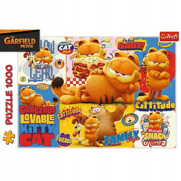 Puzzle Trefl 1000 elementów Przygody Garfielda