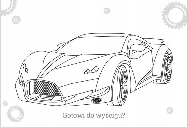 Kolorowanka Wyścigówki – Maluszkowe Malowanie Skrzat