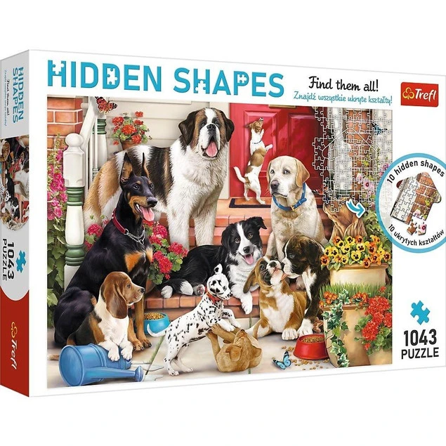Puzzle Hidden Shapes Psia Zabawa - odkryj ukryte kształty