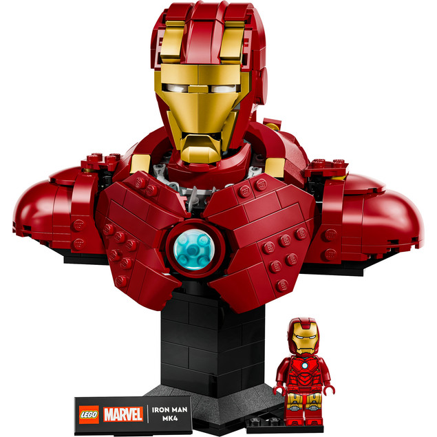 LEGO 76327 Marvel Popiersie Iron Man MK4 Model Kolekcjonerski