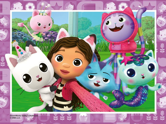Puzzle dla dzieci 4w1 Koci Domek Gabi Ravensburger