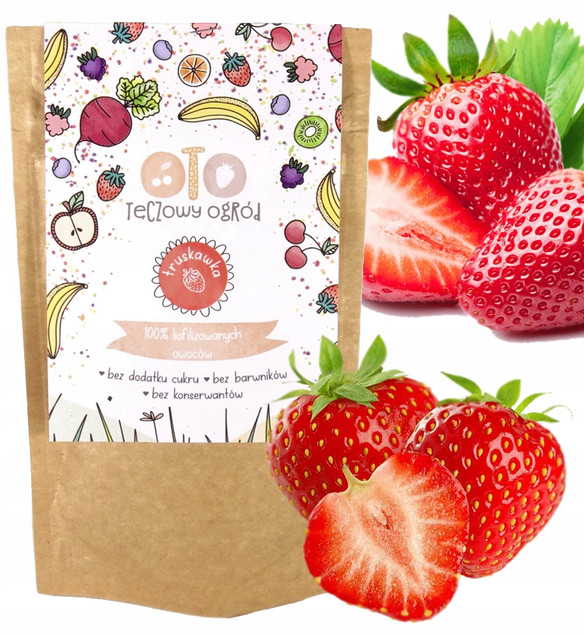 OtoLandia Tęczowy ogród Owoce liofilizowane Truskawka 40 g