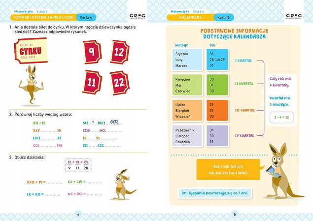 Matematyka. Karty pracy w szkole i w domu. Klasa 4