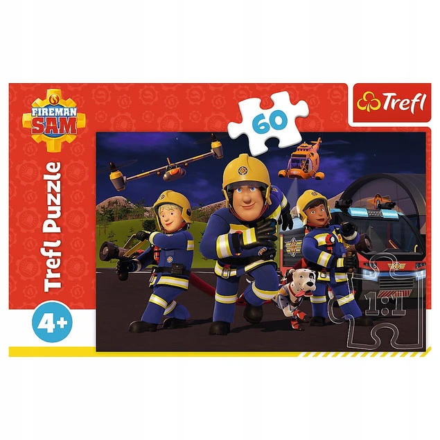 Puzzle Trefl 60 elementów Strażak Sam Wóz Strażacki