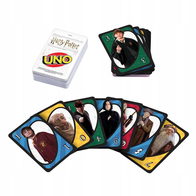 Gra Karciana Uno Junior Karty HARRY POTTER 7+ Mattel