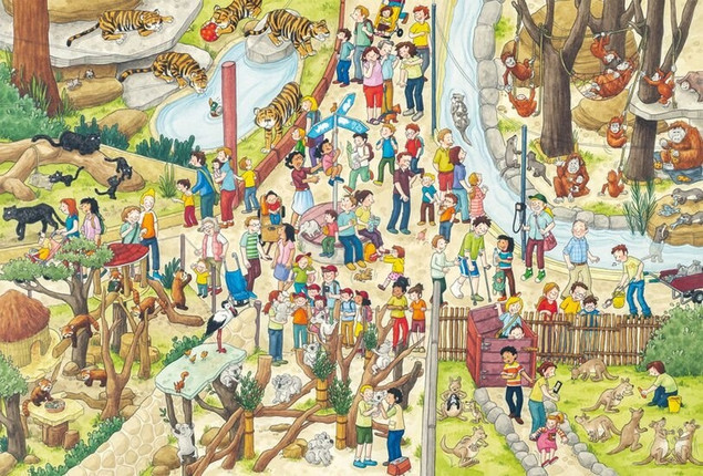 Puzzle Schmidt Spiele 3x48 el. Zabawa w Zoo dla Dzieci 3+