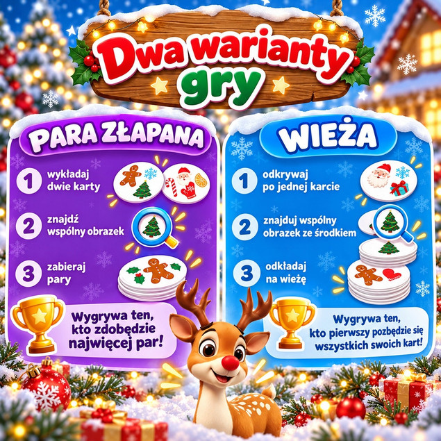 Złap Pary Mikołaj – Świąteczna Gra Karciana Znajdź Parę