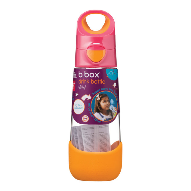 B.Box Bidon Tritanowy 600 ml Strawberry Shake ze Słomką dla Dzieci