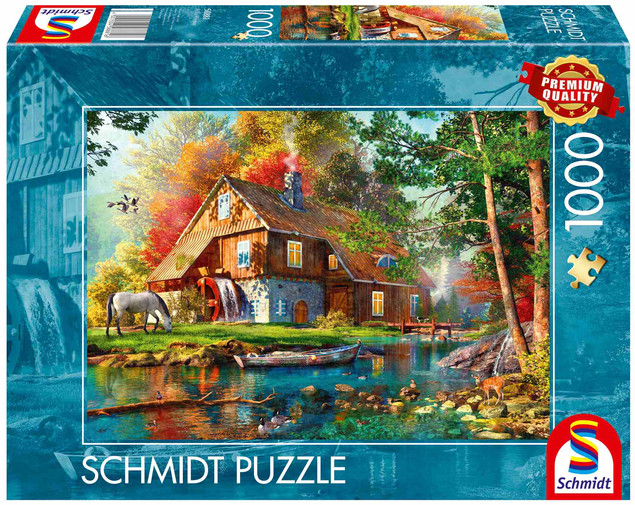 Puzzle Schmidt Spiele 1000 el. Młyn Wodny Piękną Jesienią PQ