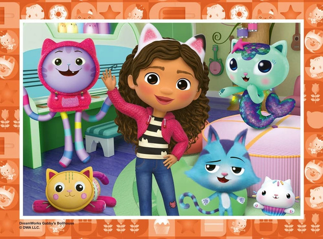 Puzzle dla dzieci 4w1 Koci Domek Gabi Ravensburger