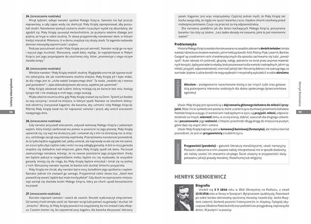 Opracowania lektur i wierszy. Szkoła podstawowa. Klasy 7-8. Zgodne z nową podstawą programową (od 2017/2018)