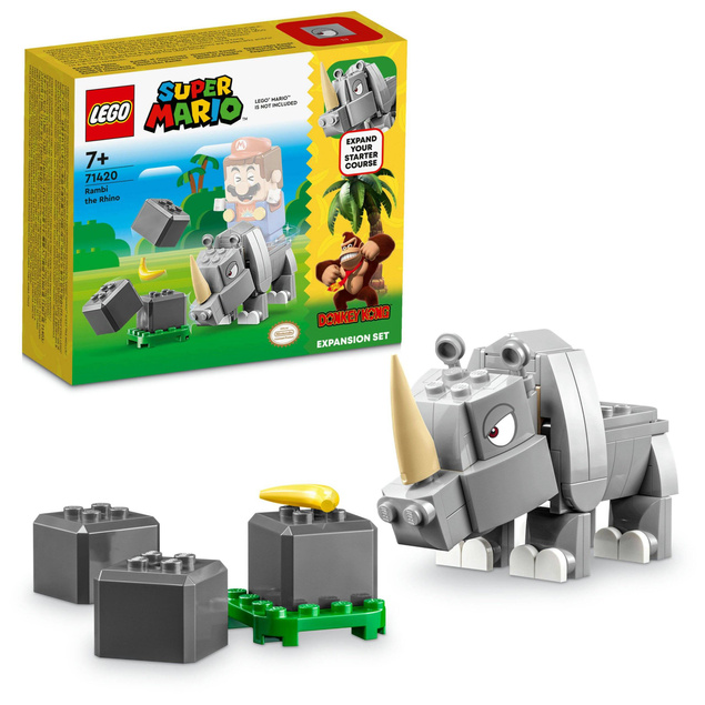 LEGO Super Mario Nosorożec Rambi Zestaw Rozszerzający 106el. 7+ 71420 OUTLET