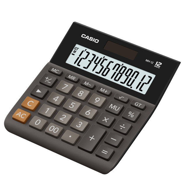 Kalkulator Casio MH12S 127x136mm 12-cyfrowy czarny