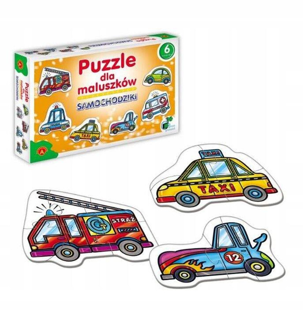 Puzzle Dla Maluszków SAMOCHODZIKI Układanka Dla 3 Latka 3+ Alexander