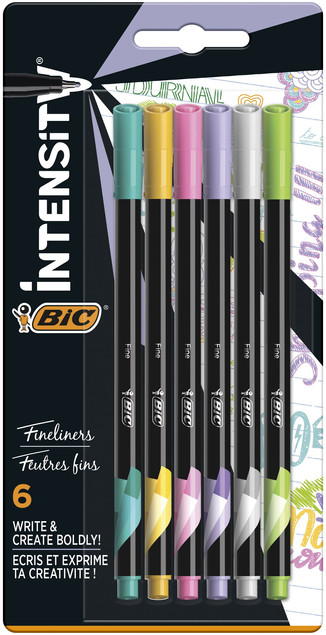 Cienkopisy BIC Intensity Fine Pastel 6 Kolorów 0,4mm Zestaw
