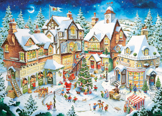 Puzzle 1000 Białe święta 50 urodziny Ravensburger