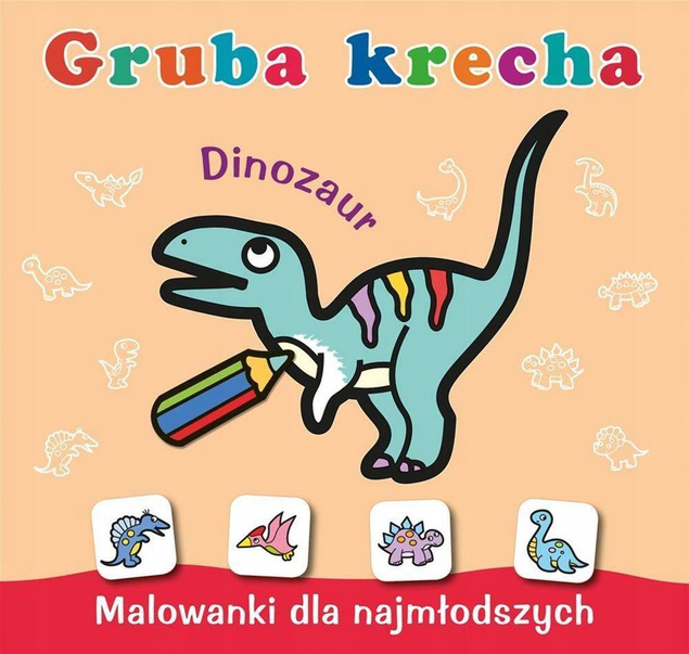 Gruba Krecha Malowanka Kolorowanka Dinozaur 1+ Skrzat