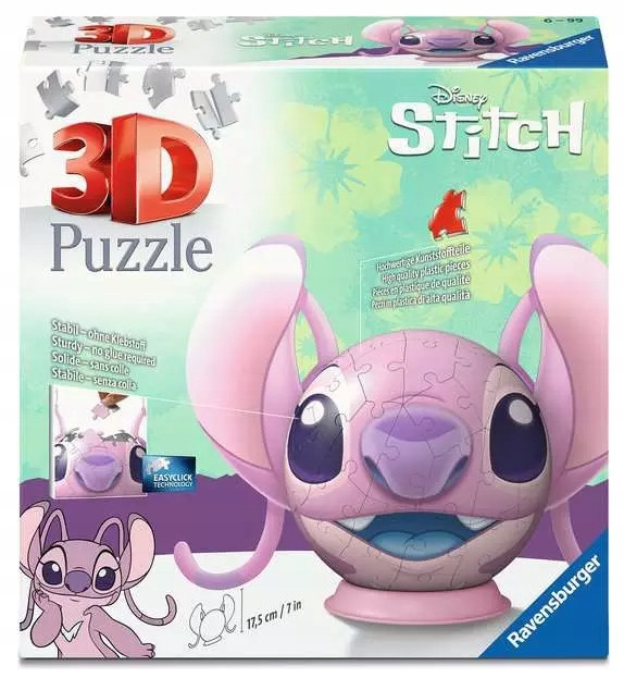 Puzzle 3D Ravensburger Disney Stitch 77 elementów plastikowe