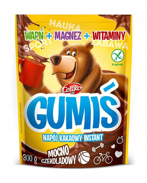 CELIKO kakao rozpuszczalne GUMIŚ bez glutenu 300g