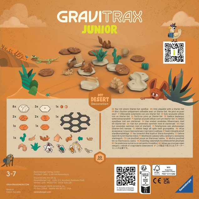 Gravitrax Junior zestaw uzupełniający Pustynia 33 elementy