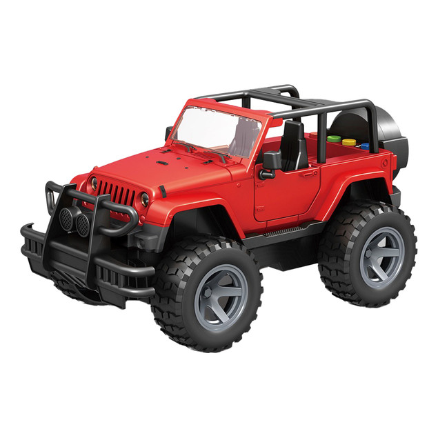 Jeep Czerwony Na Baterie Samochodzik Terenowy AUTO z Dźwiękiem i Światłem dla Chłopca 3+