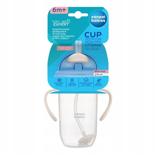 Kubek Niekapek ze Słomką Canpol Babies 270 ml
