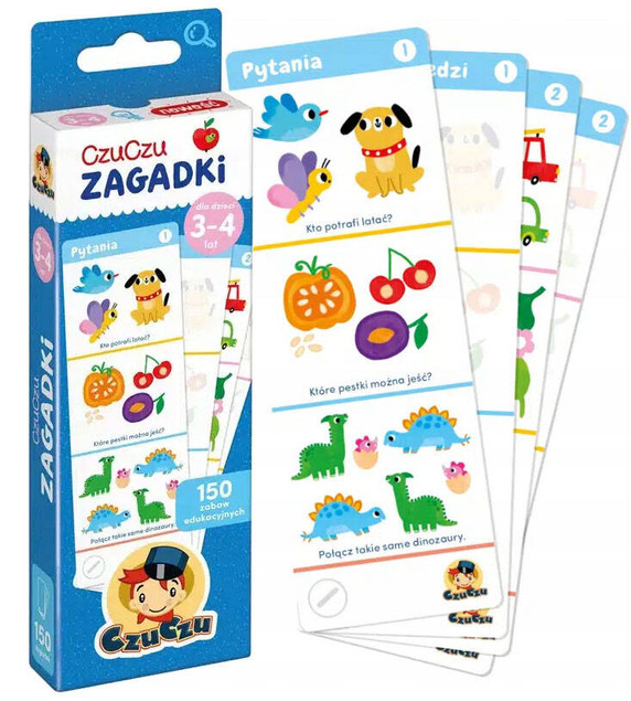 Zagadki Dla Dzieci Książeczka Quiz 3-4 lat 150 Zagadek CzuCzu