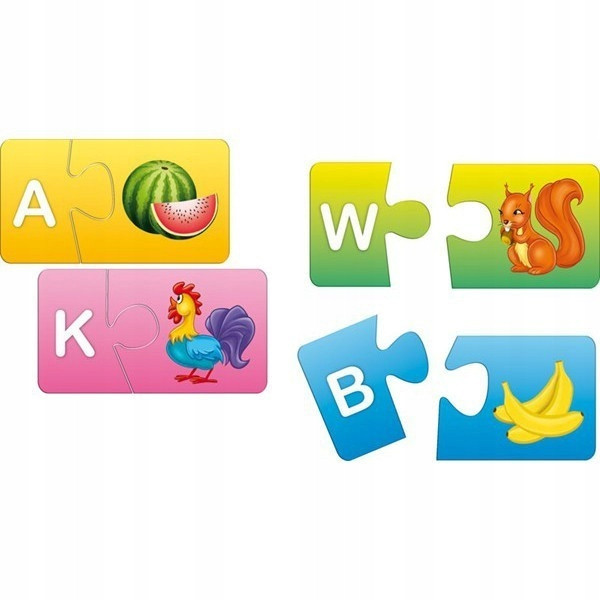 Abecadło Układanka Dydaktyczna Literki Puzzlowe 5+ Adamigo