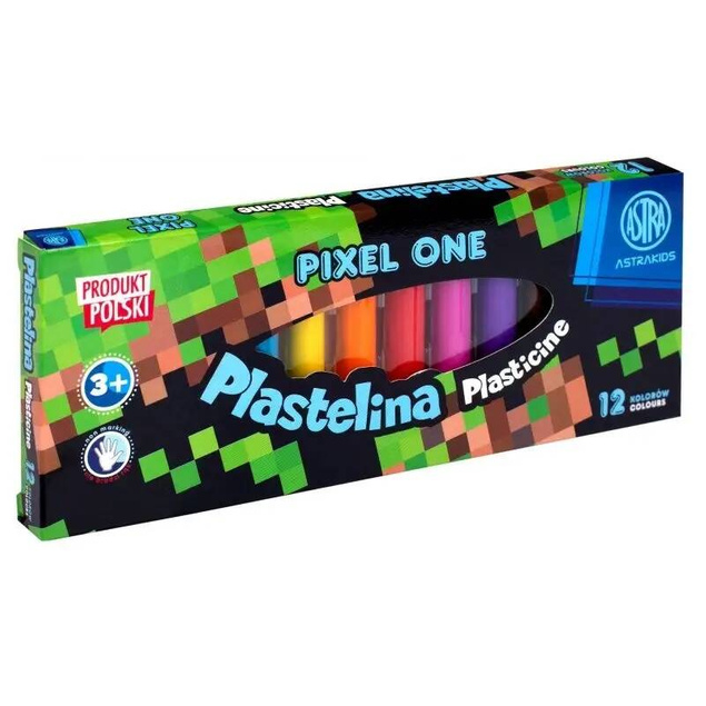 Plastelin Szkolna 12 Kolorów Pixele Game Pixelone Astra