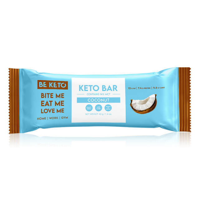 BeKeto Keto Baton Kokos w Czekoladzie 40g