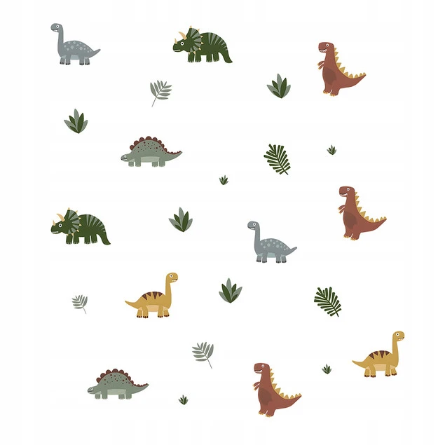 Przykładowa aranżacja z naklejkami dinozaurów