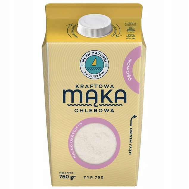 Mąka pszenna chlebowa typ 750 Młyn Mazurki 750g