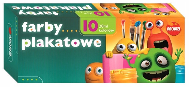 MONA-FARBY PLAKATOWE 20ML. 10KOL. 0104