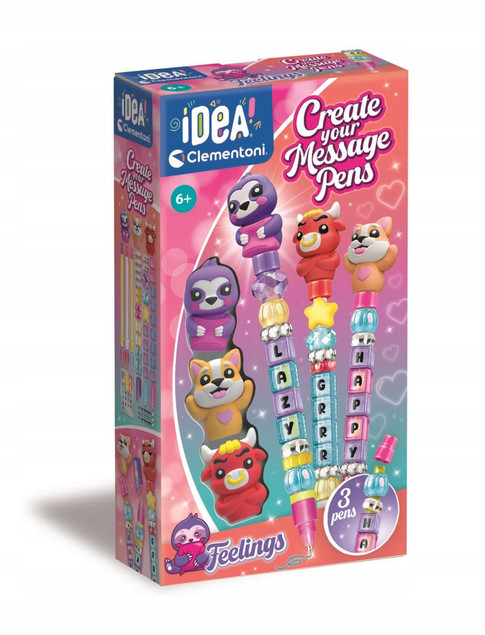 CLEMENTONI CREA IDEA Mini Fabryka Długopisów EMOCJE – Zestaw Kreatywny 6+