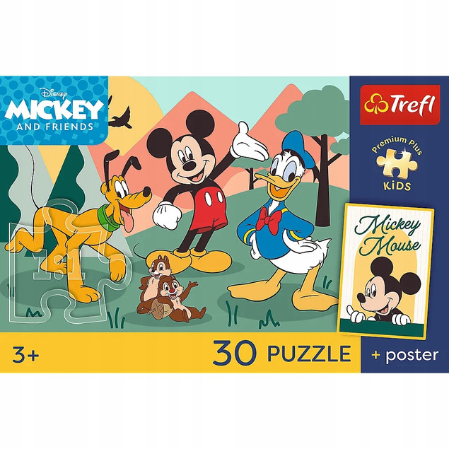 Puzzle Trefl 30 el. Bajkowe Chwile + Plakat Kolekcjonerski Disney