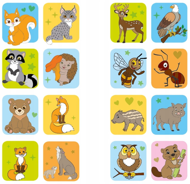 Brzdące Kolorują ZWIERZAKI W LESIE Naklejki Świecące W Ciemności 3+ Skrzat