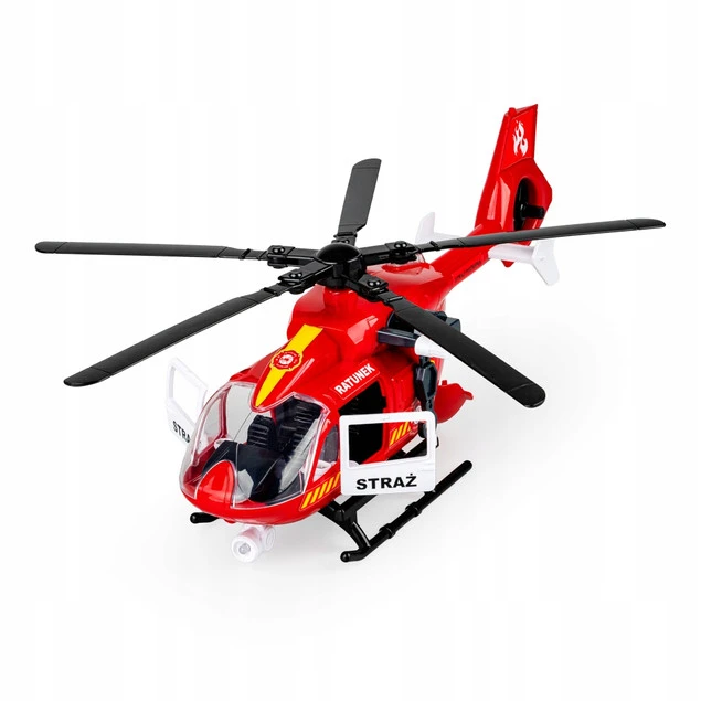 Boczny widok helikoptera z drzwiami