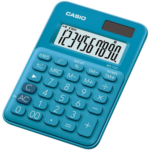 Kalkulator biurowy Casio MS-20UC-BU NIEBIESKI, 12 cyfr