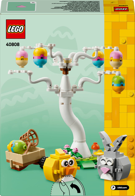 LEGO Iconic 40808 Wielkanocne Poszukiwanie Pisanek: Zajączek i Kurczaczek