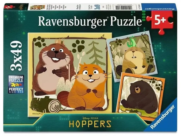 Ravensburger, Puzzle 3x49: Hopnięci (12004362)
