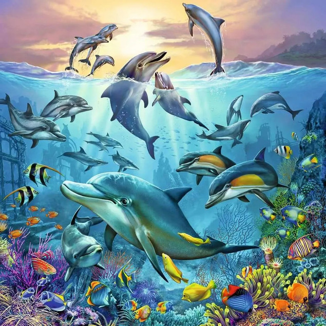 Puzzle Ravensburger Podwodne życie 3x49 elementów dla dzieci 5+ (147 el.)