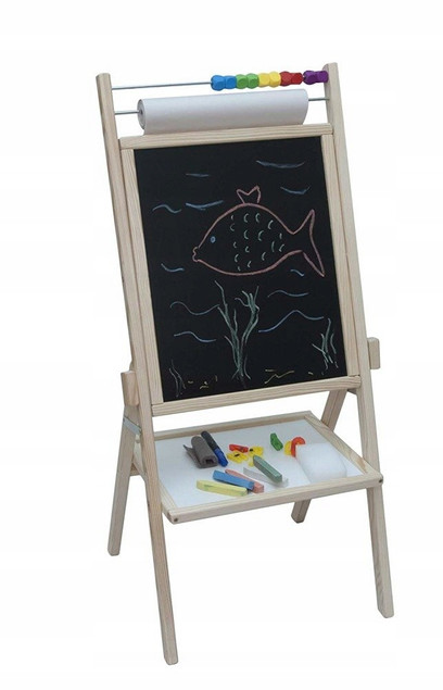 Tablica Dla Dzieci Obrotowa Magnetyczna Papier 42x89cm 4w1 3ToysM