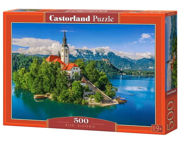 Puzzle 500 Układanka Miasto SŁOWENIA Bled Zamek Widok Krajobraz 9+ Castor