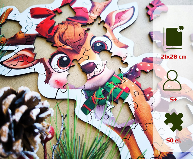 Puzzle Alexander 50 elementów Caramel Reindeer